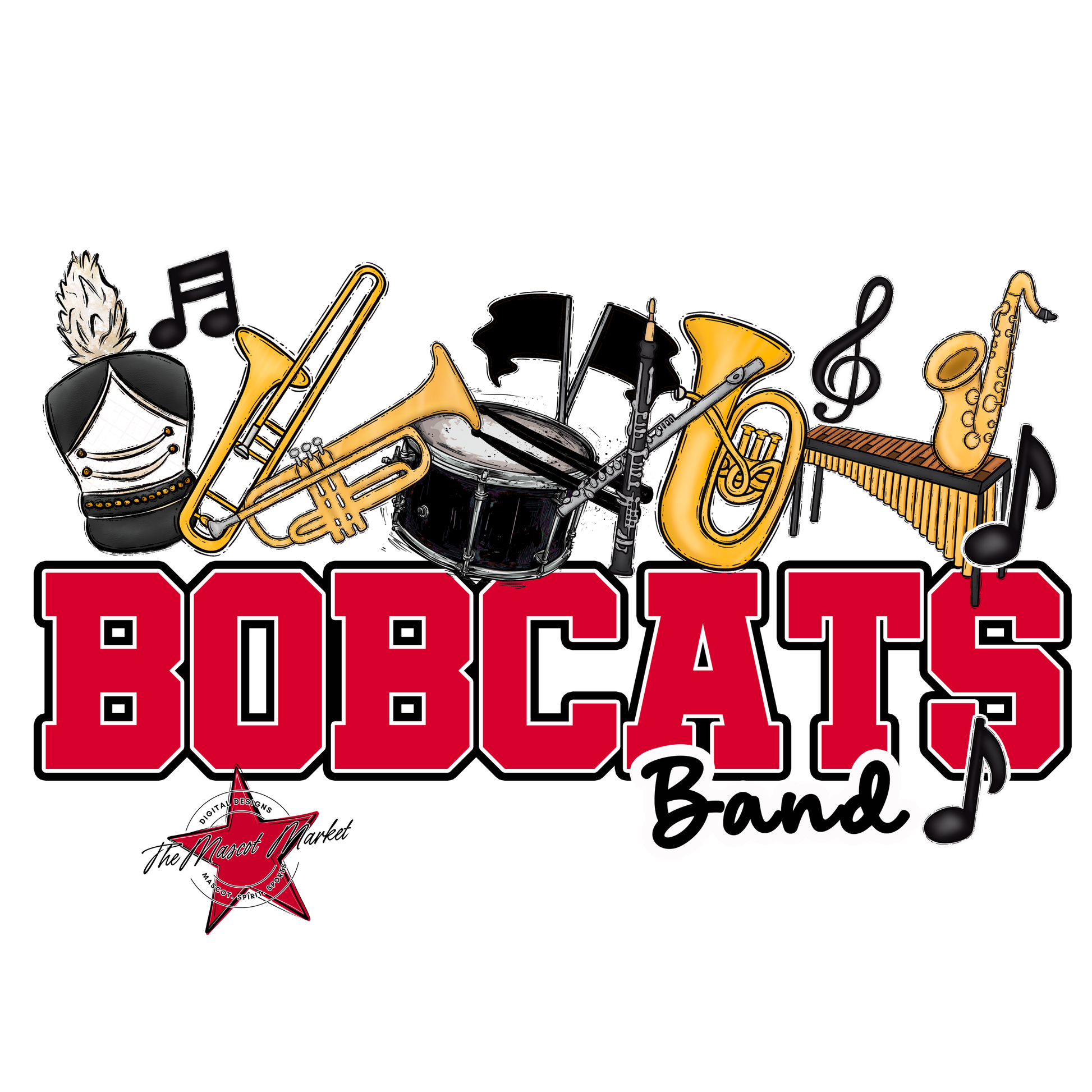 Bobcats Varsity Band-Red