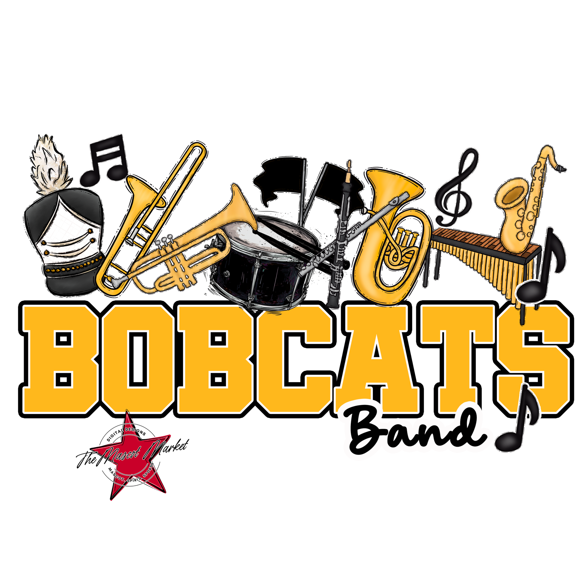 Bobcats Varsity Band-Yellow