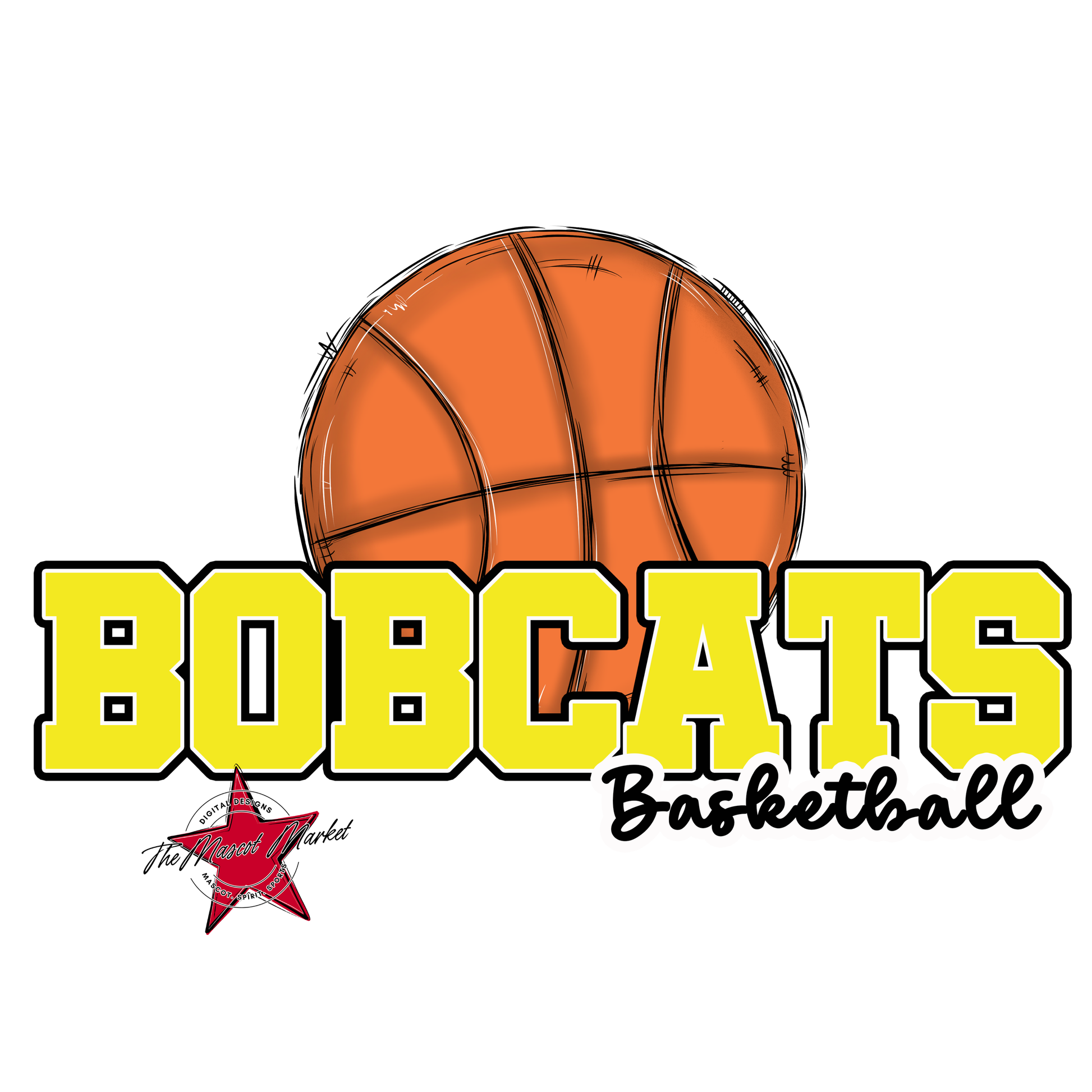 Bobcats Varsity Basketball-Bright Yellow