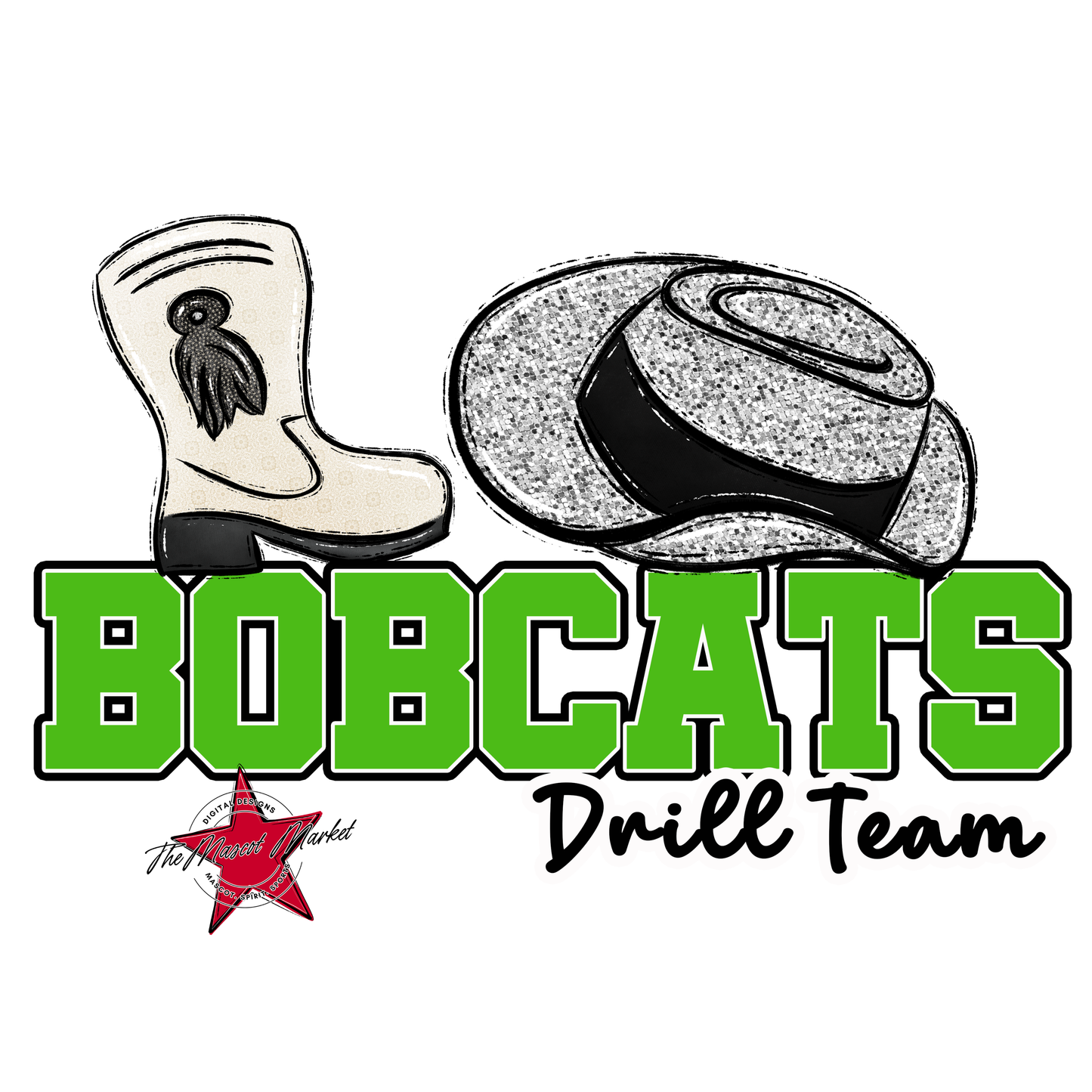 Bobcats Varsity Drillteam-Bright Green