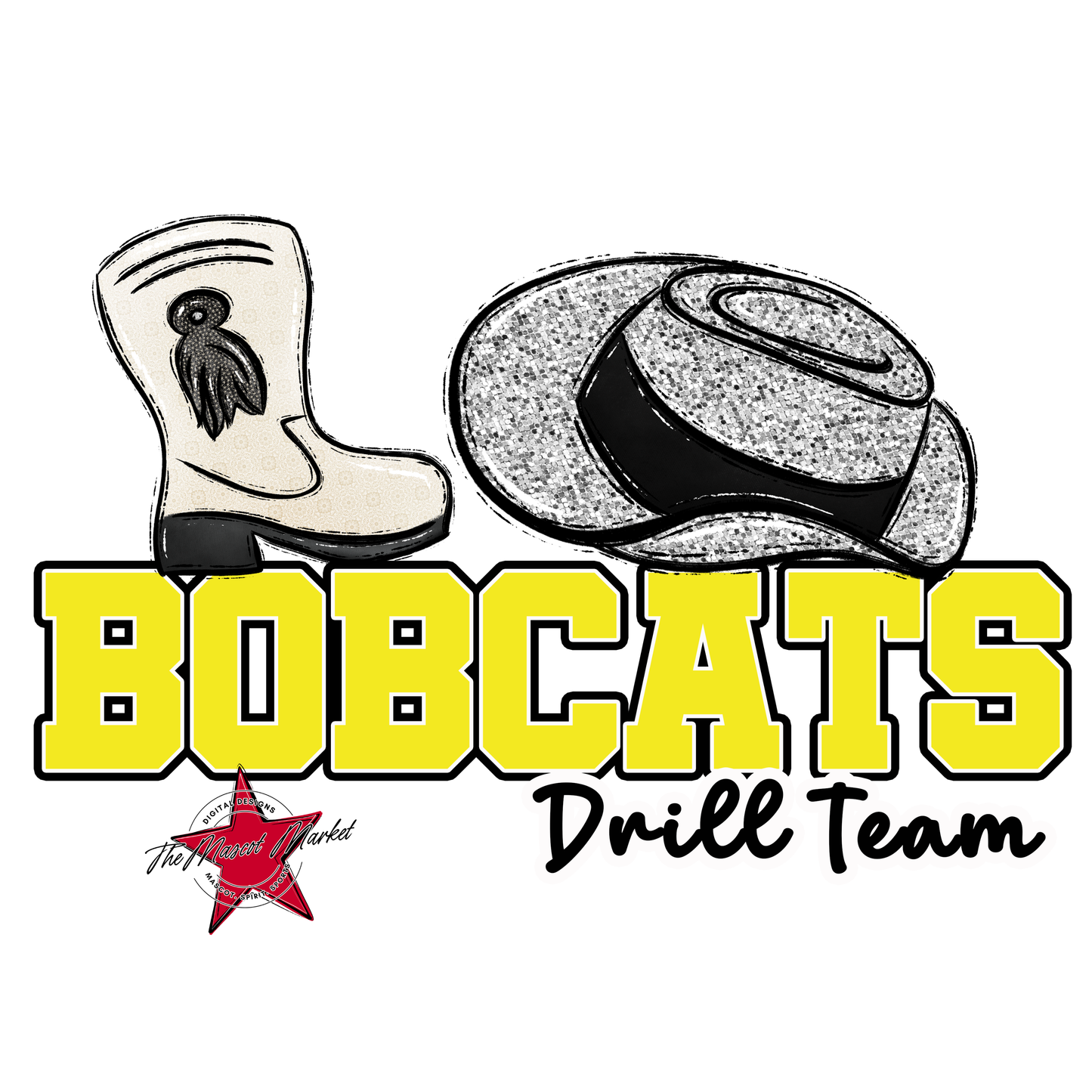 Bobcats Varsity Drillteam-Bright Yellow