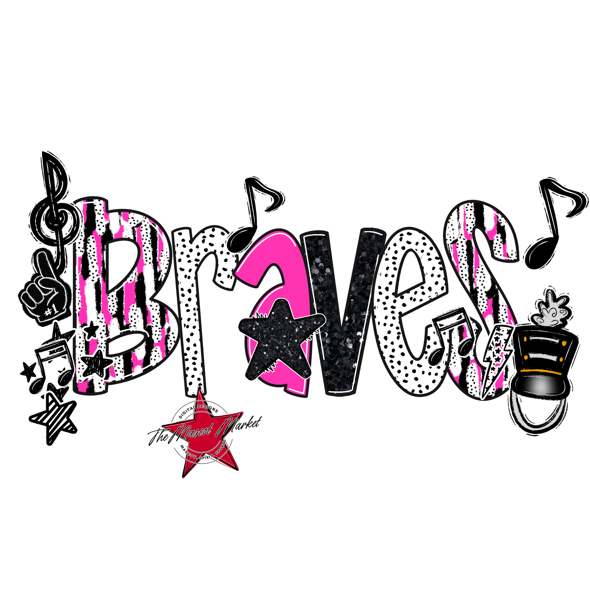 Braves Band Scrape-Pink