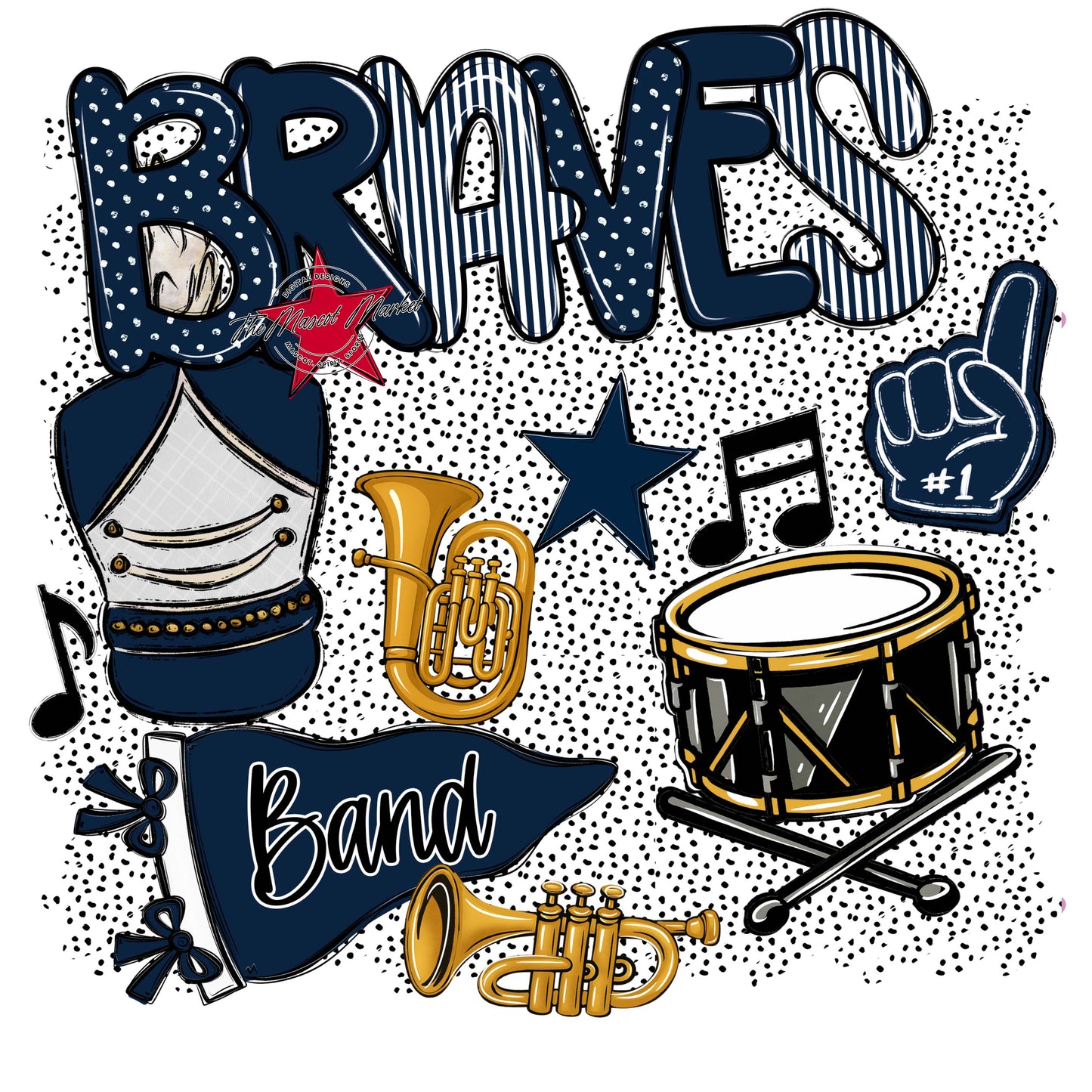 Braves Band Spirit-Navy