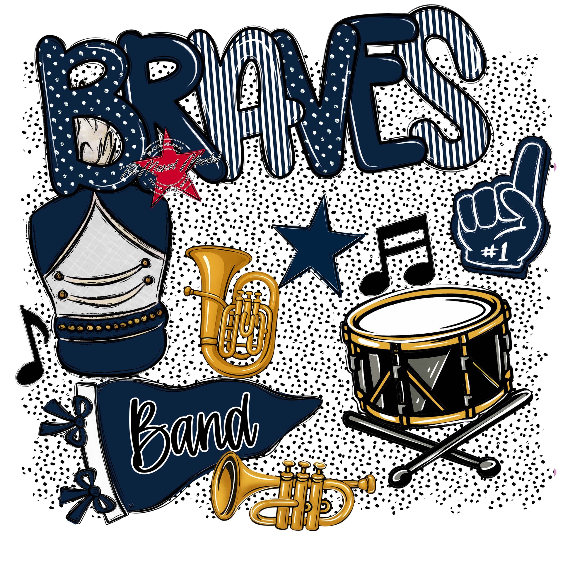 Braves Band Spirit-Navy