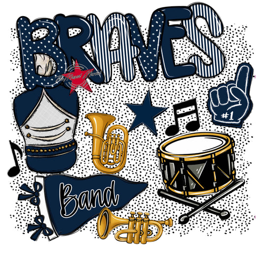 Braves Band Spirit-Navy