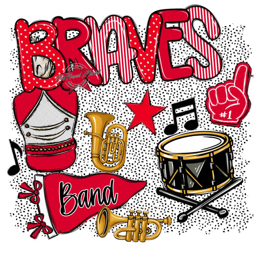 Braves Band Spirit-Red