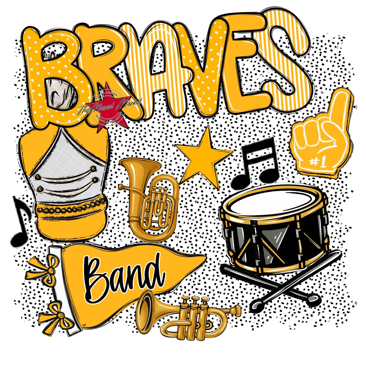 Braves Band Spirit-Yellow