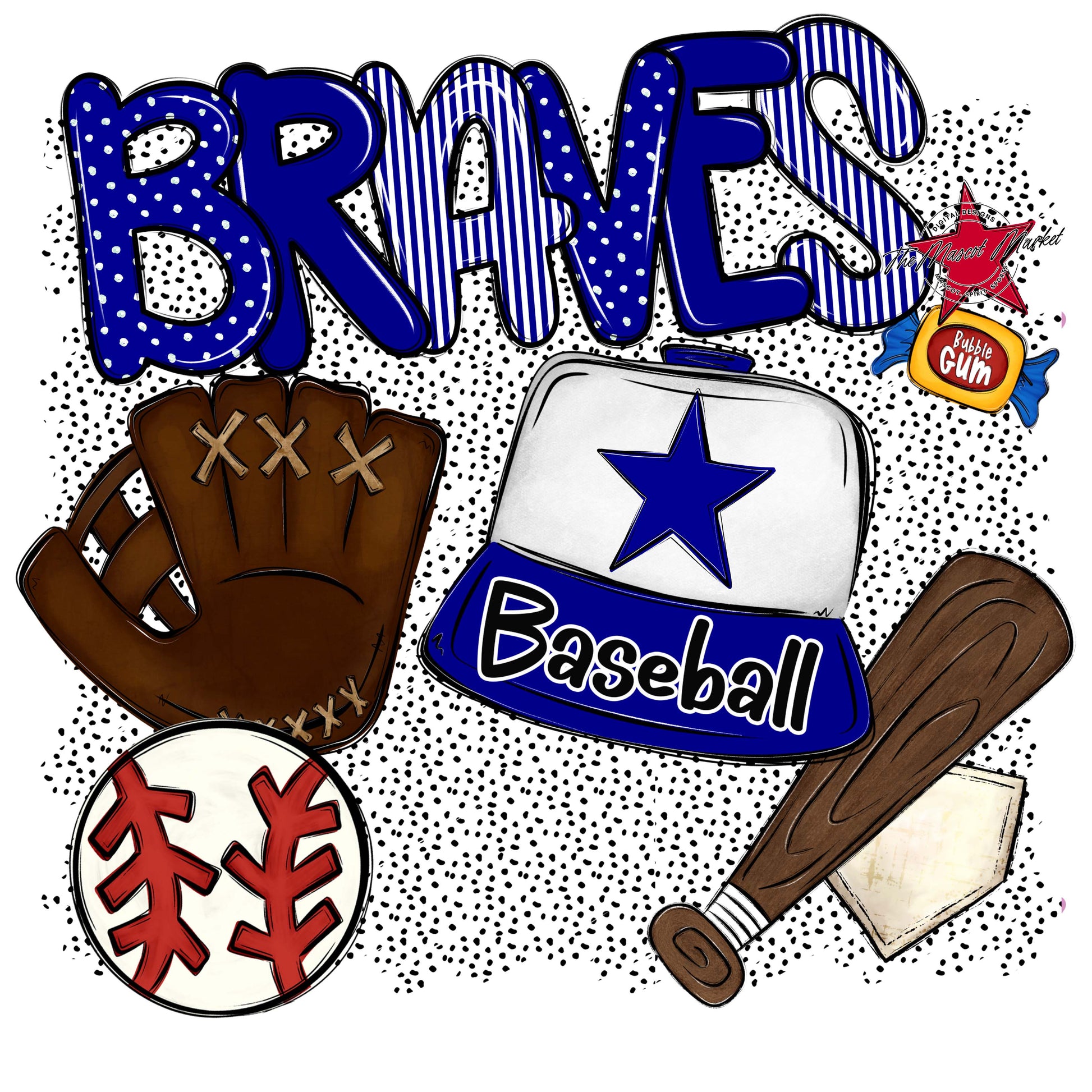 Braves Baseball Spirit-Blue