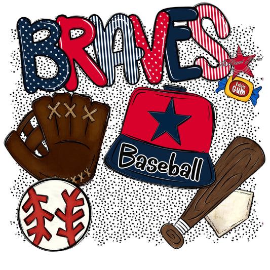 Braves Baseball Spirit-Navy & Red