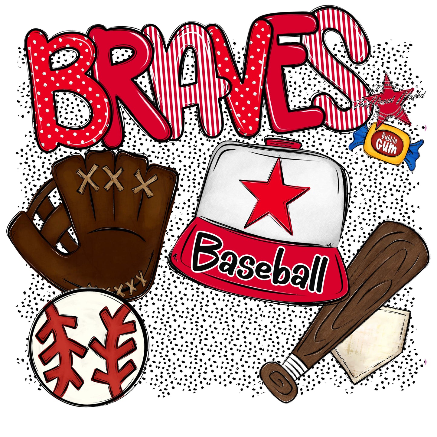 Braves Baseball Spirit-Red