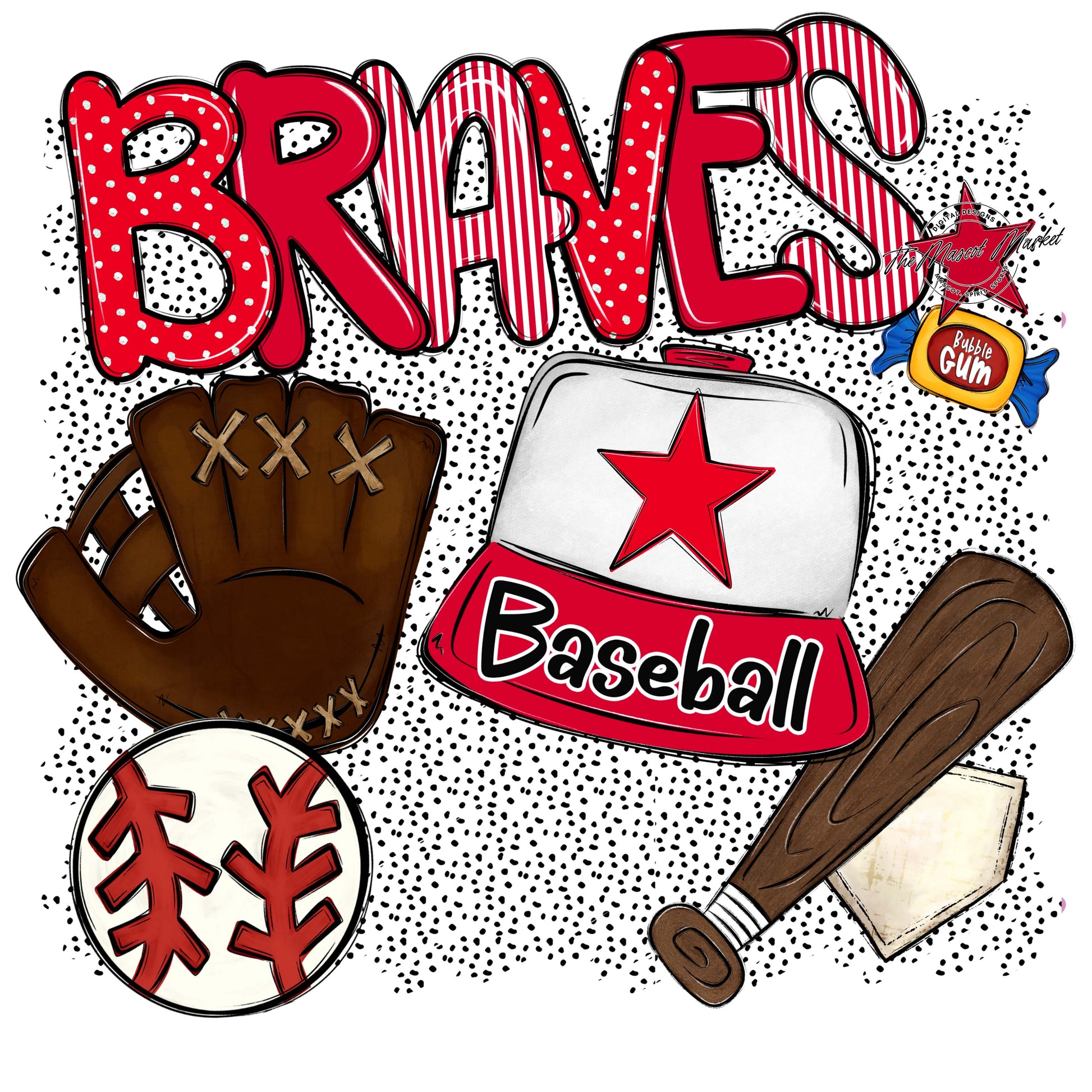Braves Baseball Spirit-Red