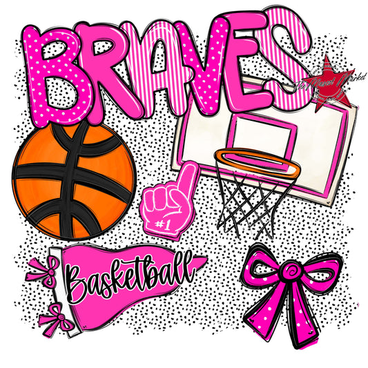 Braves Basketball Spirit-Pink