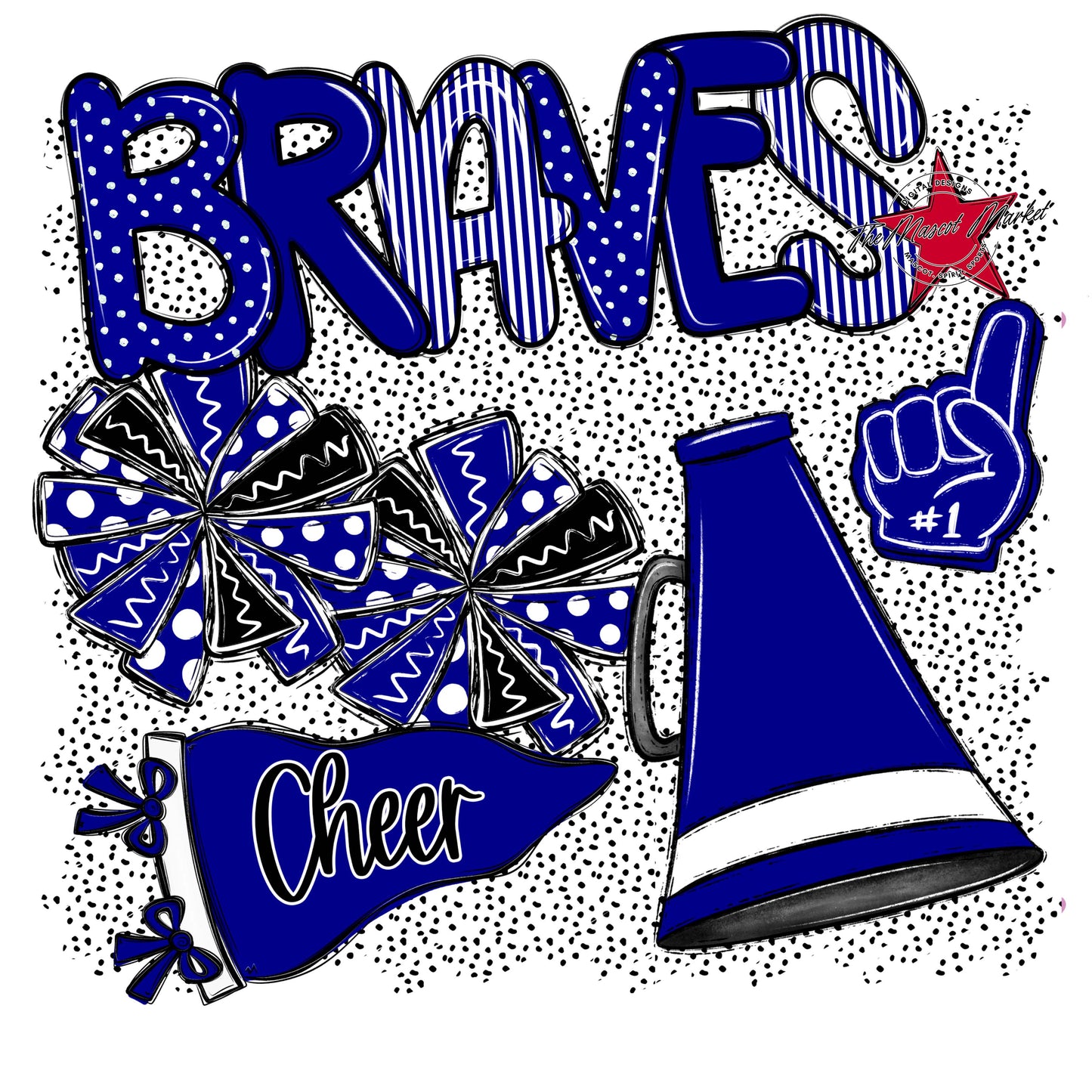 Braves Cheer Spirit-Blue