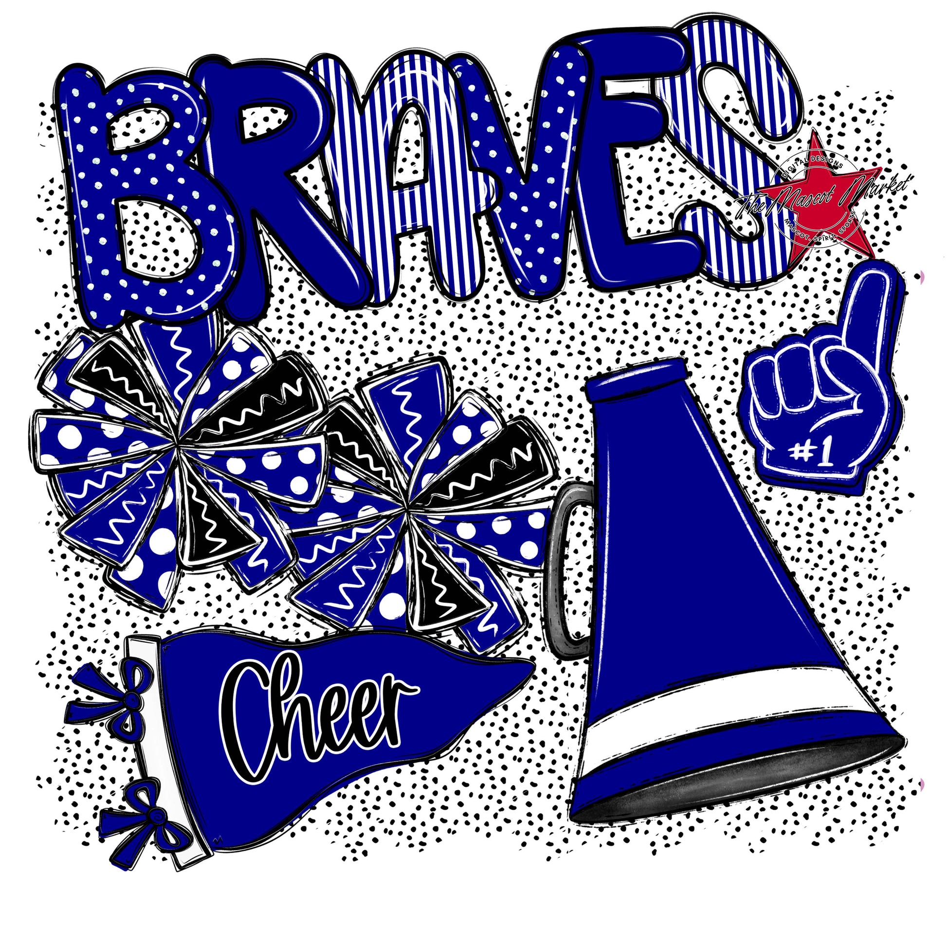 Braves Cheer Spirit-Blue