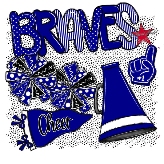 Braves Cheer Spirit-Blue