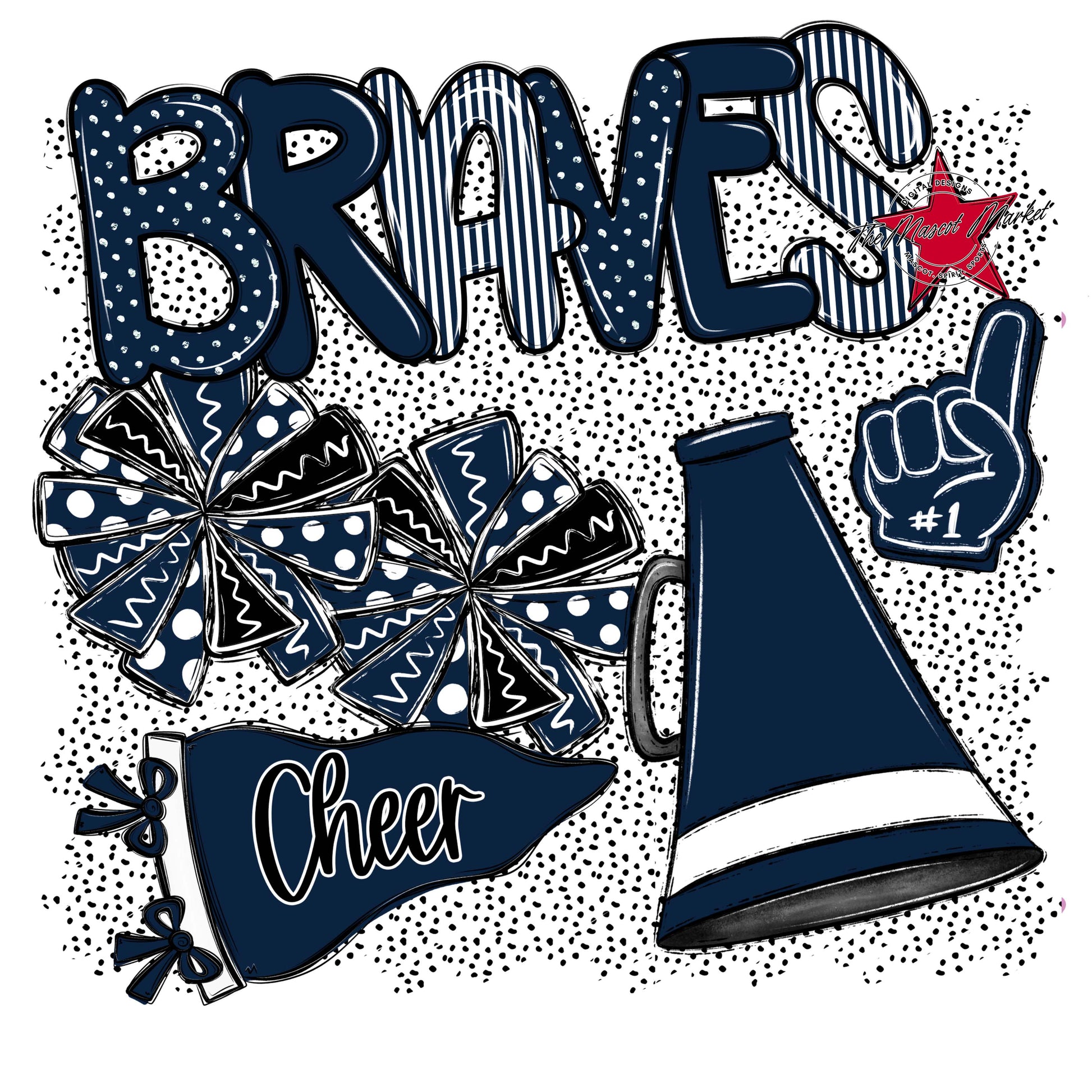Braves Cheer Spirit-Navy