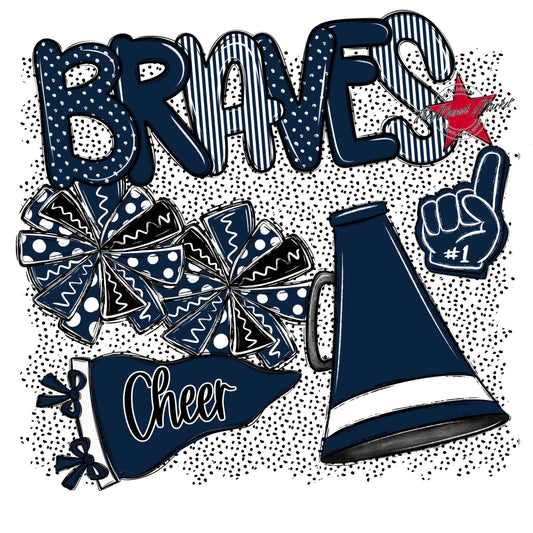 Braves Cheer Spirit-Navy