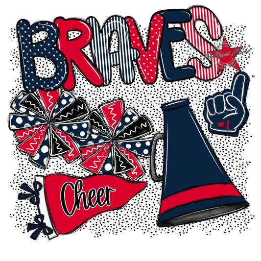 Braves Cheer Spirit-Navy & Red