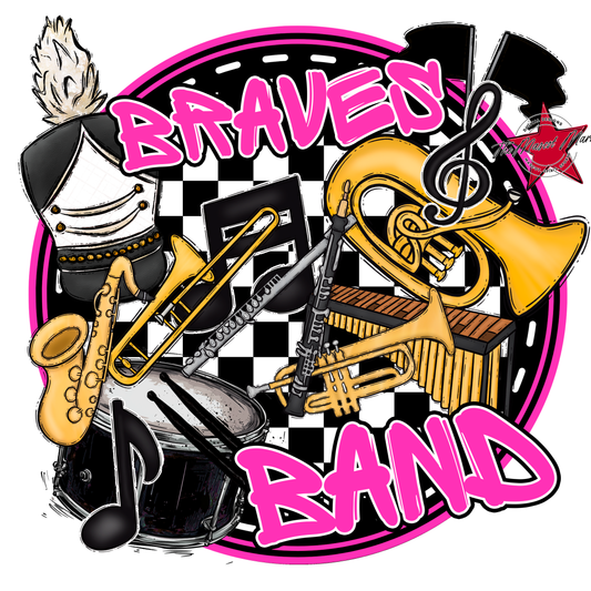 Braves Circle Band Design-Pink