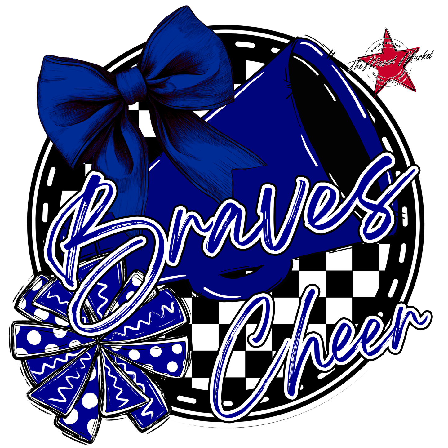 Braves Circle Cheer Design-Blue