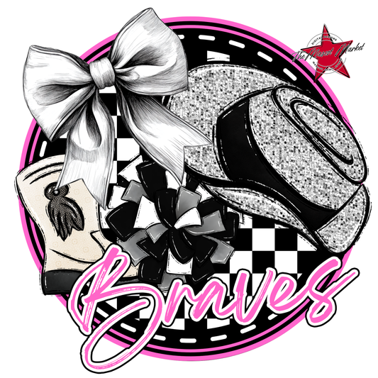 Braves Circle Drillteam Design-Baby Pink