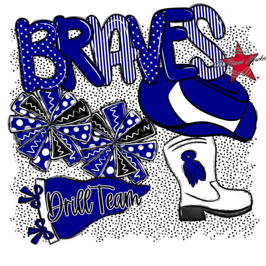 Braves Drillteam Spirit-Blue