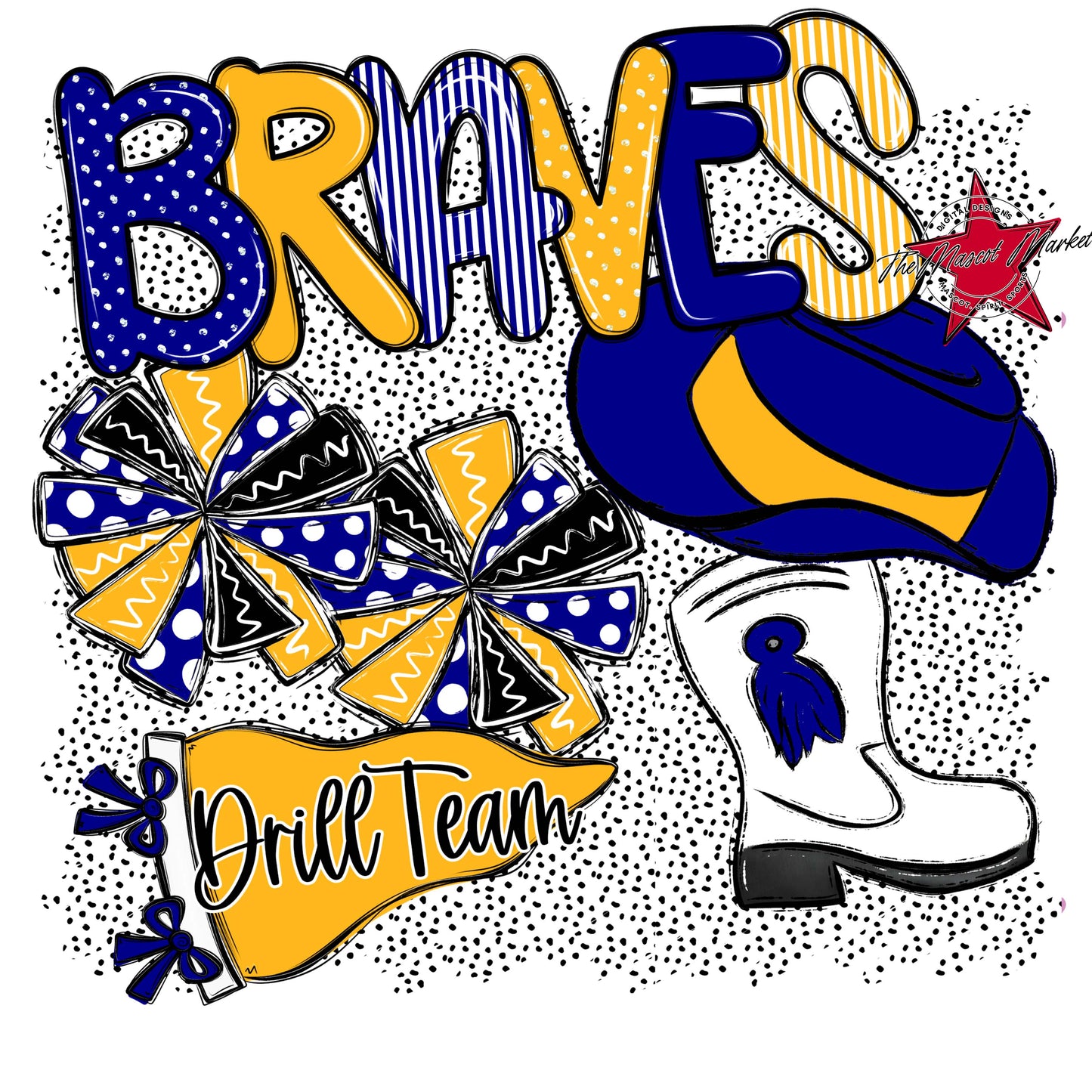 Braves Drillteam Spirit-Blue & Yellow