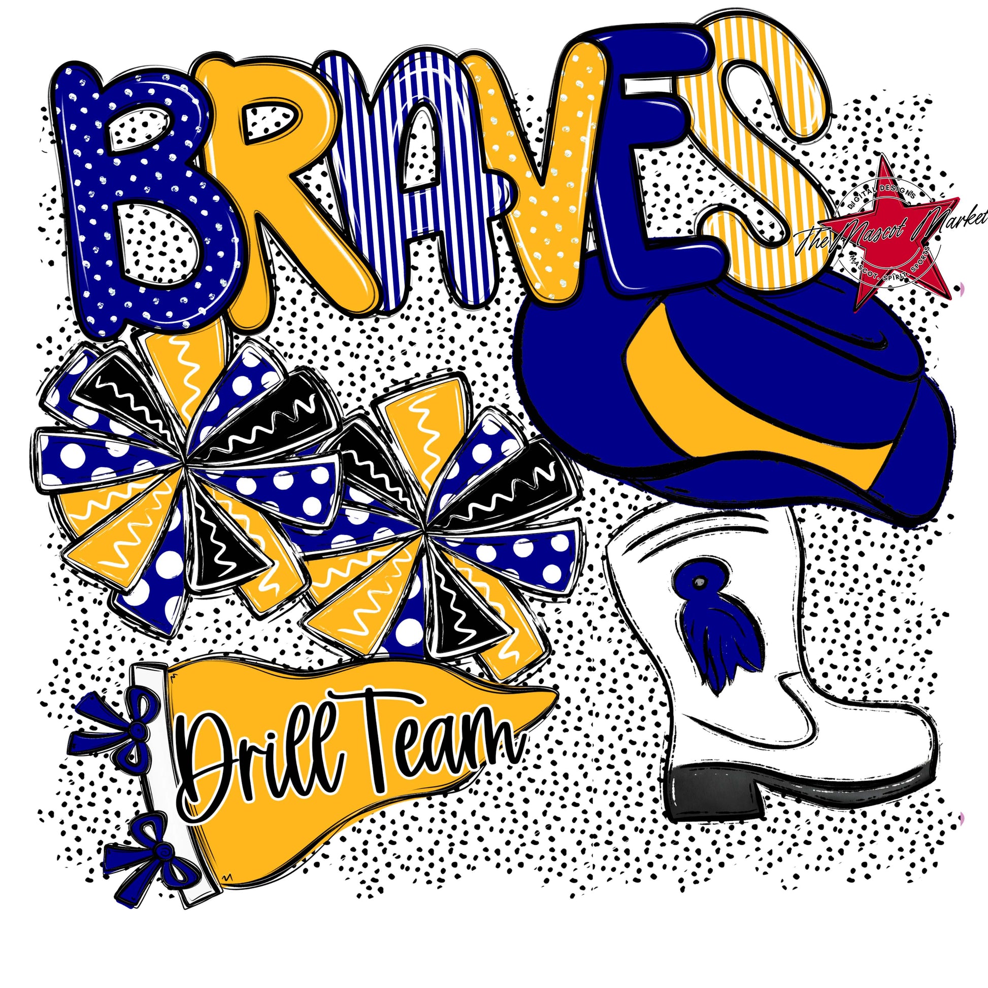 Braves Drillteam Spirit-Blue & Yellow