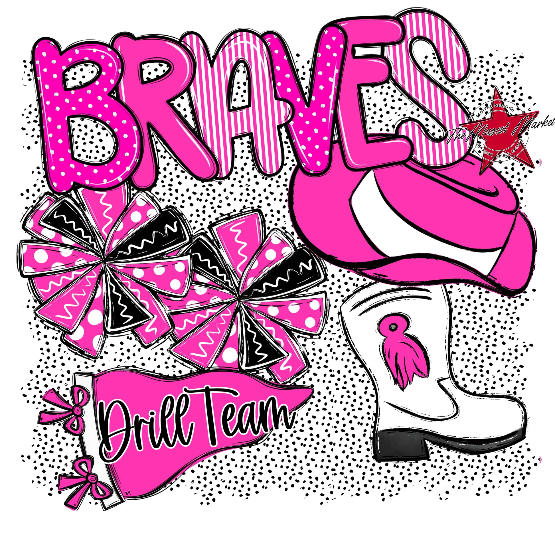 Braves Drillteam Spirit-Pink