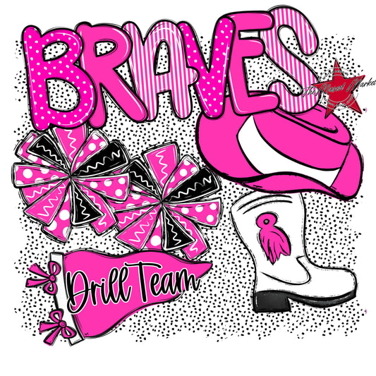Braves Drillteam Spirit-Pink