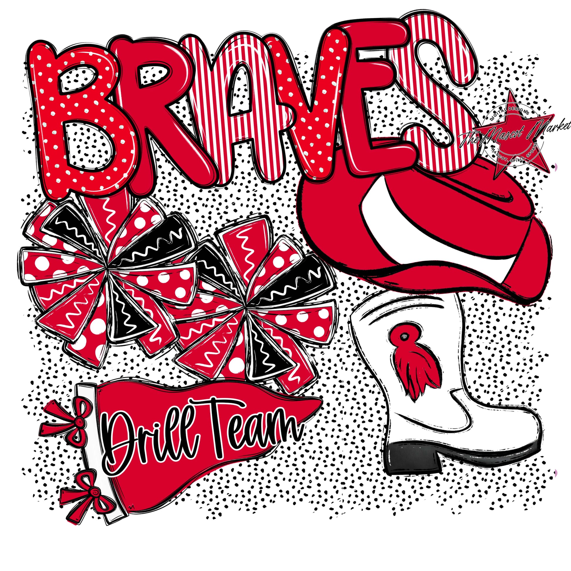 Braves Drillteam Spirit-Red