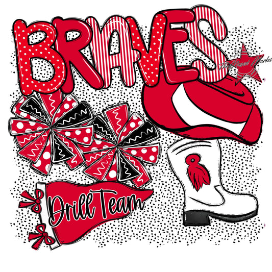 Braves Drillteam Spirit-Red