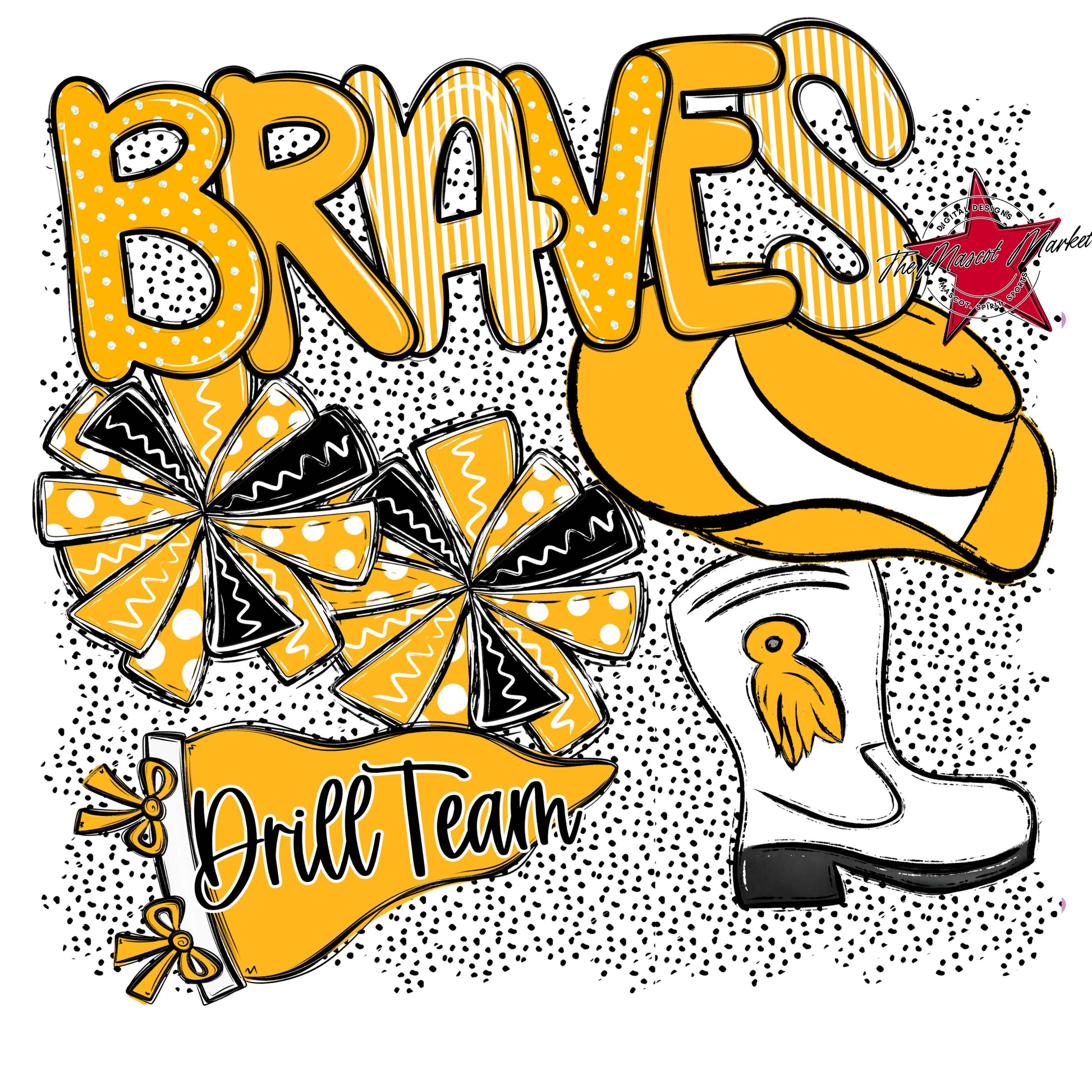 Braves Drillteam Spirit-Yellow