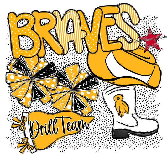 Braves Drillteam Spirit-Yellow