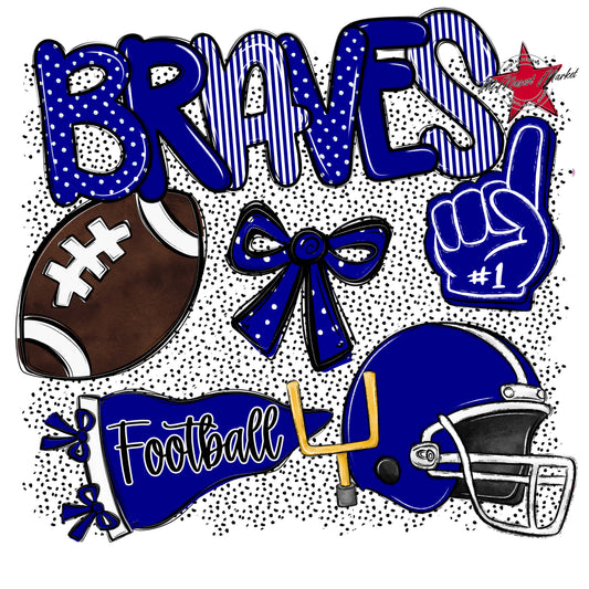 Braves Football Spirit-Blue