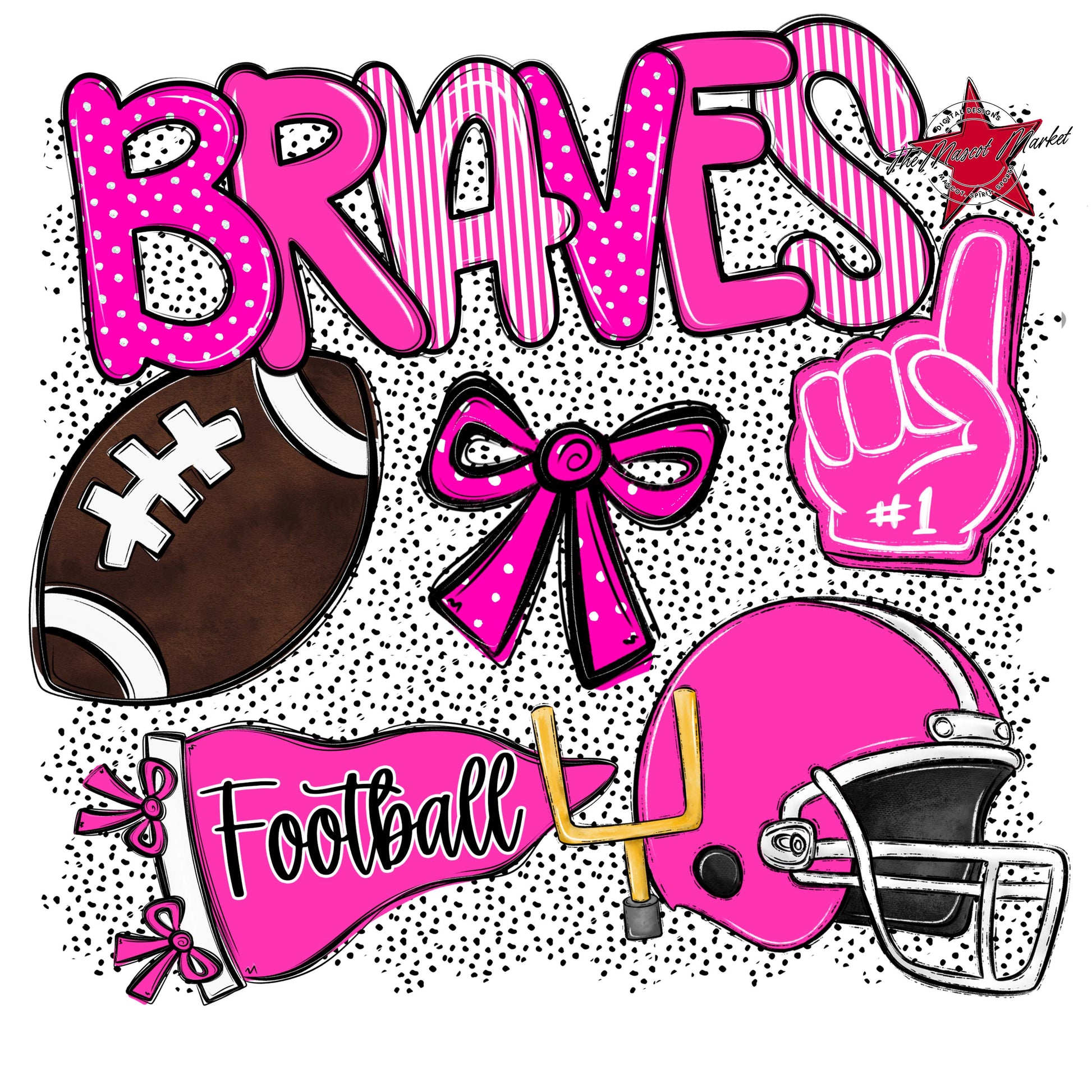 Braves Football Spirit-Pink