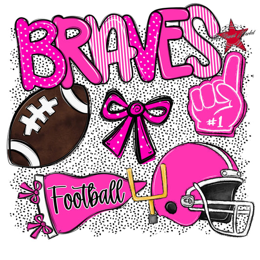 Braves Football Spirit-Pink
