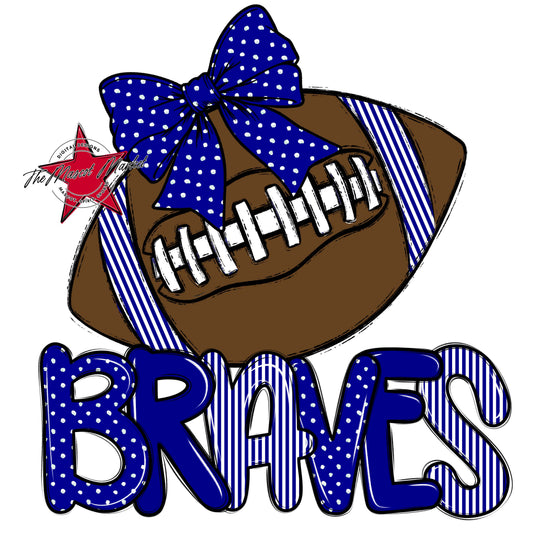 Braves Football Spirit Design-Blue