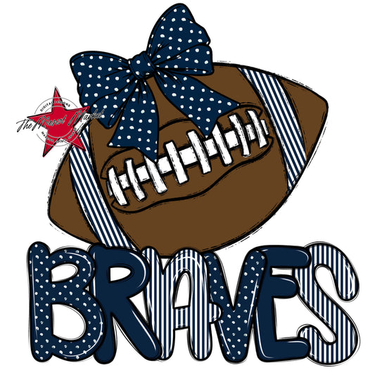 Braves Football Spirit Design-Navy