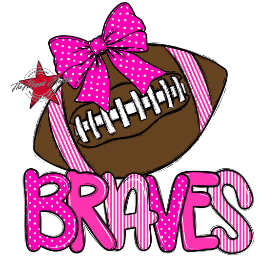 Braves Football Spirit Design-Pink