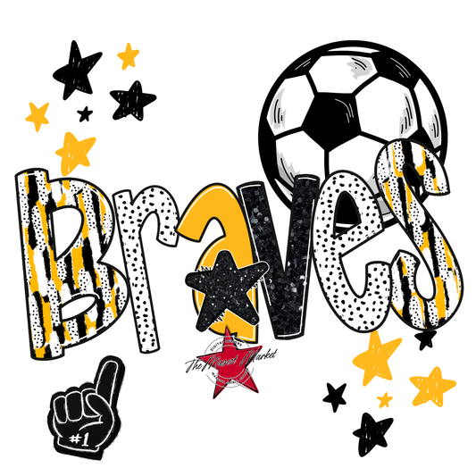 Braves Soccer Scrape-Yellow