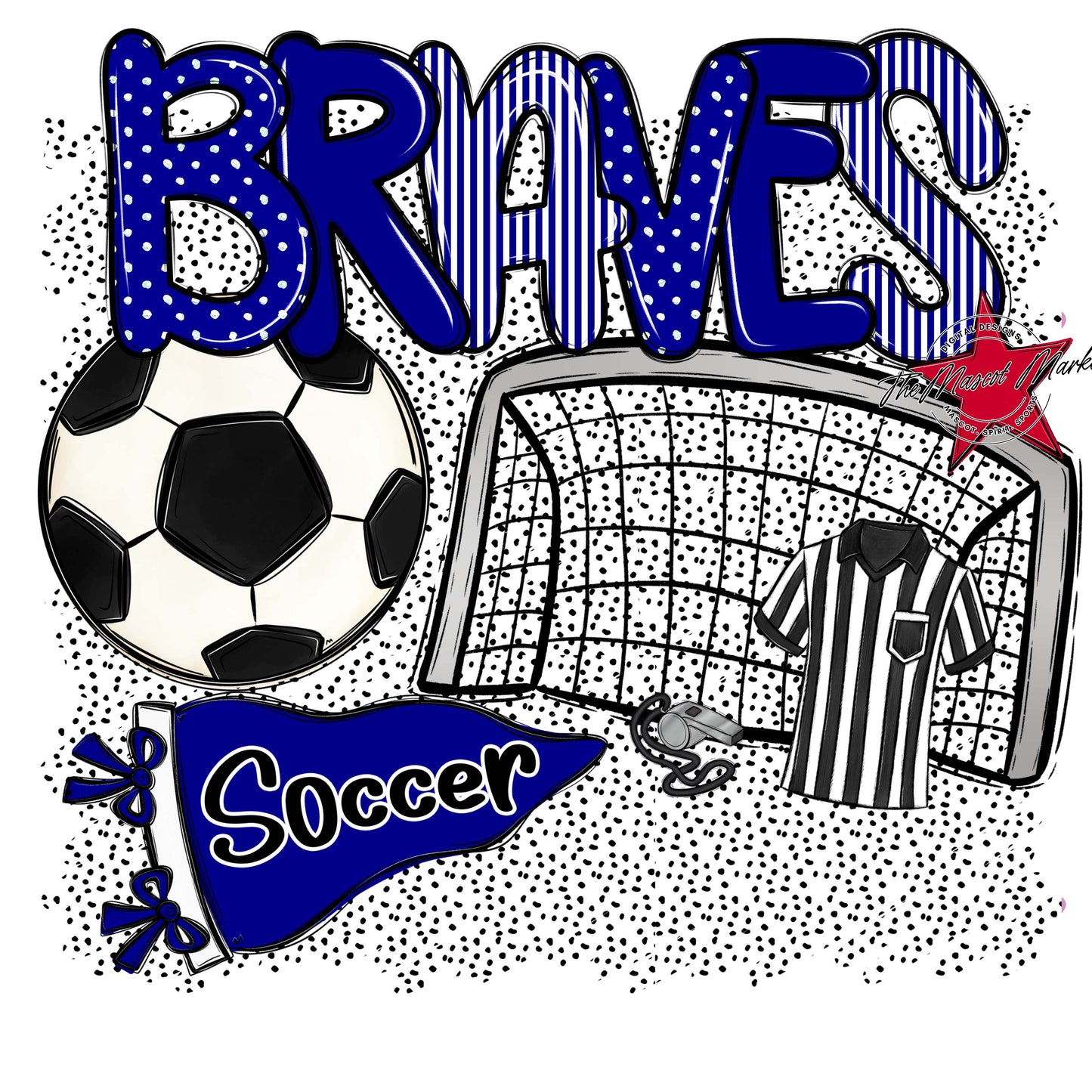 Braves Soccer Spirit-Blue