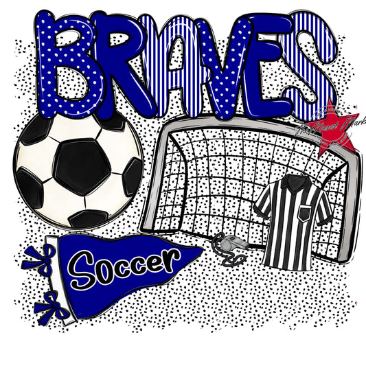 Braves Soccer Spirit-Blue