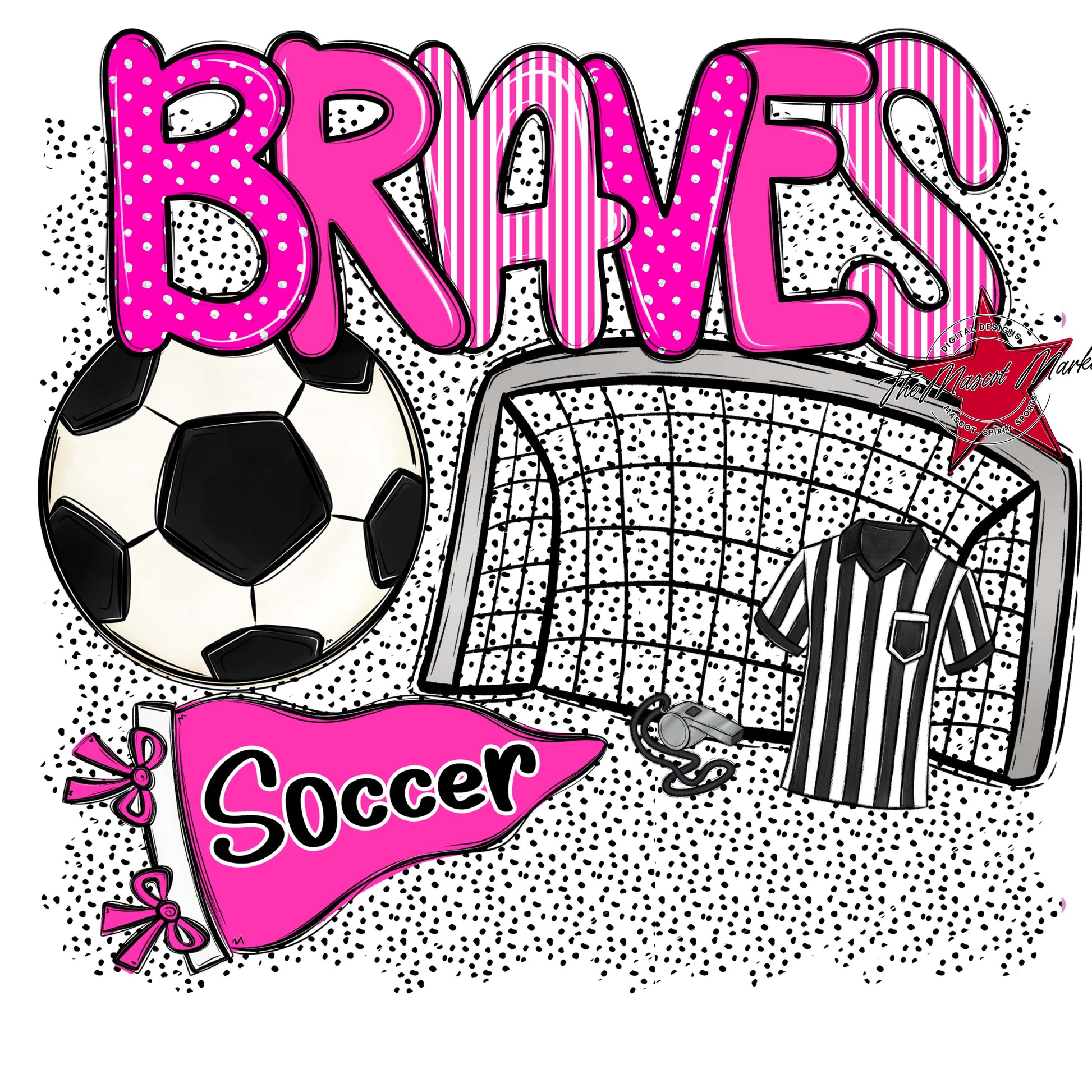 Braves Soccer Spirit-Pink