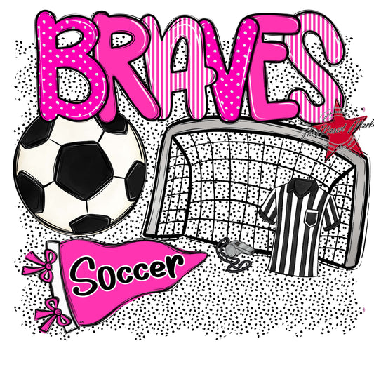 Braves Soccer Spirit-Pink