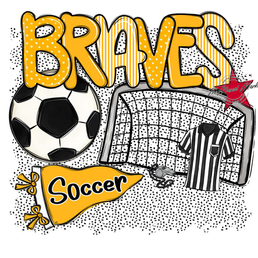 Braves Soccer Spirit-Yellow