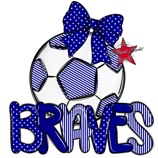 Braves Soccer Spirit Design-Blue