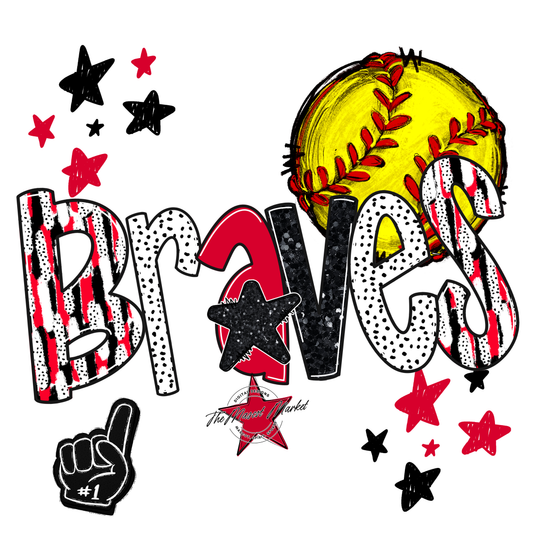 Braves Softball Scrape-Red