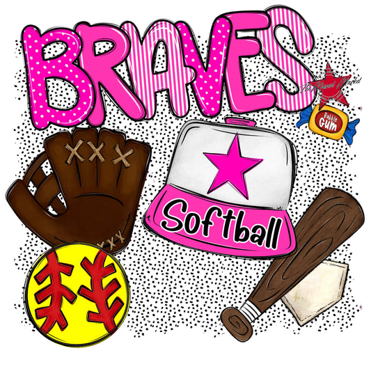 Braves Softball Spirit-Pink