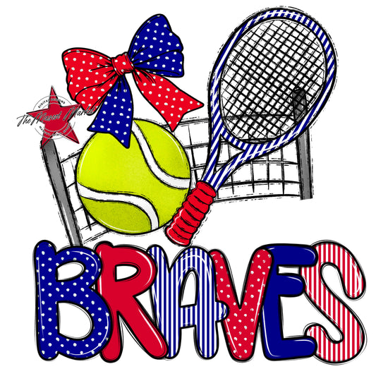 Braves Tennis Spirit Design-Blue & Red